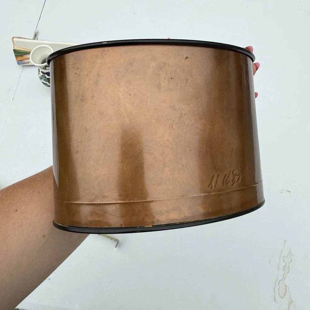Greg Hentzi‎ Copper Planter Hand Embossed Design Bird Pheasant 7 x 4.50 in